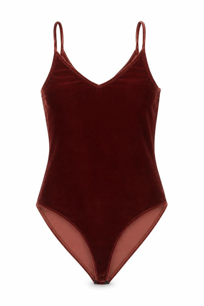 River Island Womens Brown Polyester Bodysuit One-Piece Size 10 Snap