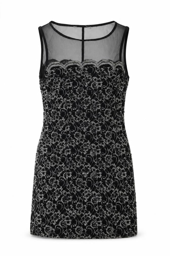 Debenhams Womens Black Geometric Nylon A-Line Size 12 Round Neck Pullover