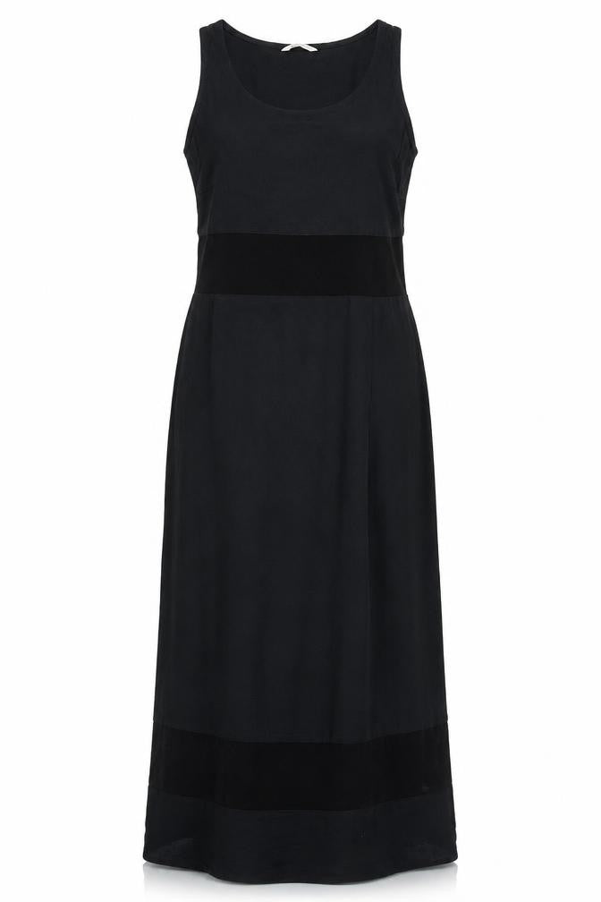 Marks & Spencer Womens Black Polyester Maxi Size 8 Round Neck Pullover