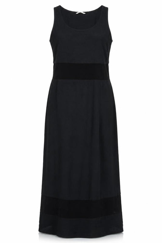 Marks & Spencer Womens Black Polyester Maxi Size 8 Round Neck Pullover