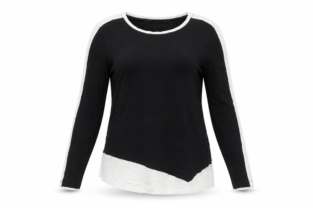 Preworn Womens Black Polyester Basic T-Shirt Size M Round Neck