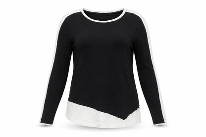Preworn Womens Black Polyester Basic T-Shirt Size M Round Neck