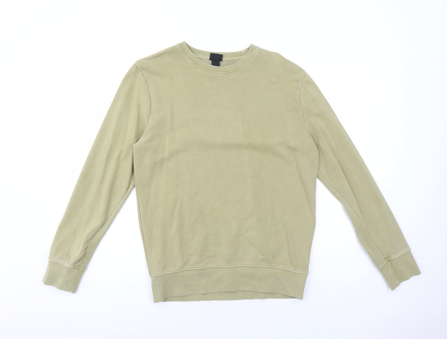 H&M Mens Green Cotton Pullover Sweatshirt Size S