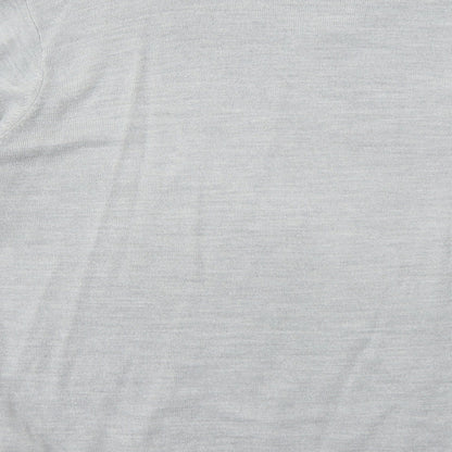 Marks & Spencer Mens Grey V-Neck Acrylic Pullover Jumper Size L Long Sleeve