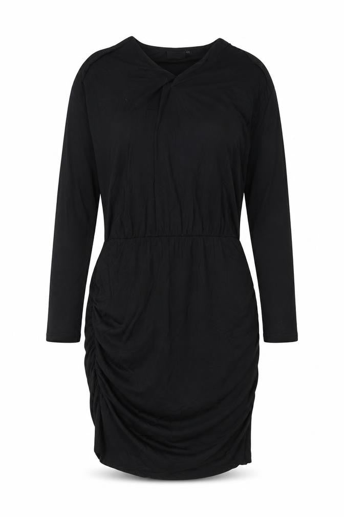 b.young Womens Black Viscose A-Line Size L V-Neck Pullover