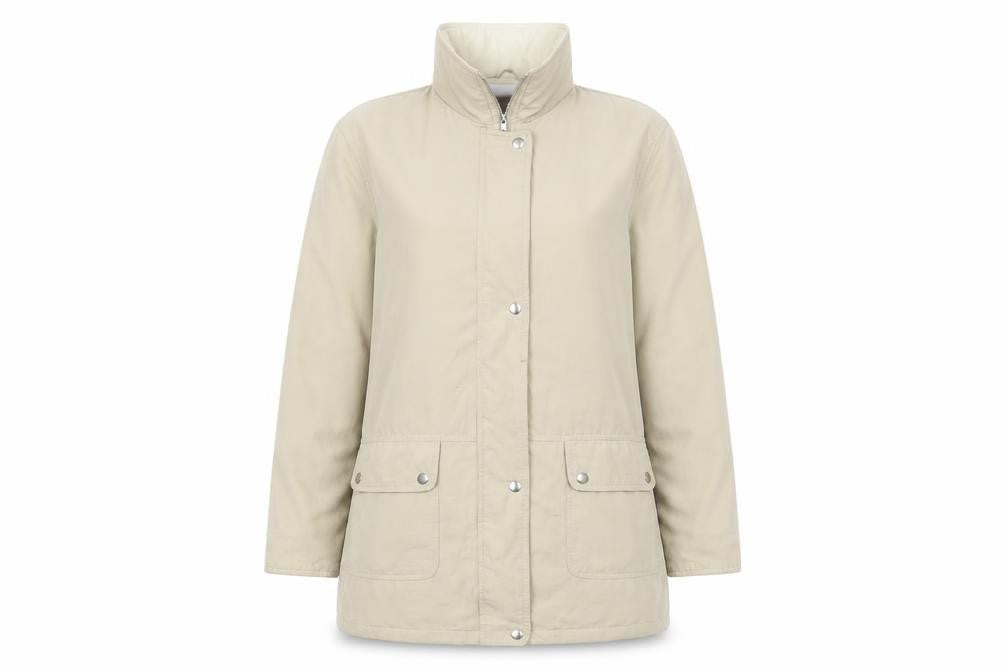 Papaya Womens Beige Jacket Size 10 Zip