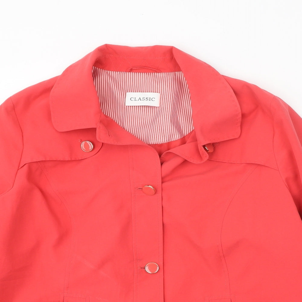 Classic Womens Red Jacket Size 16 Button
