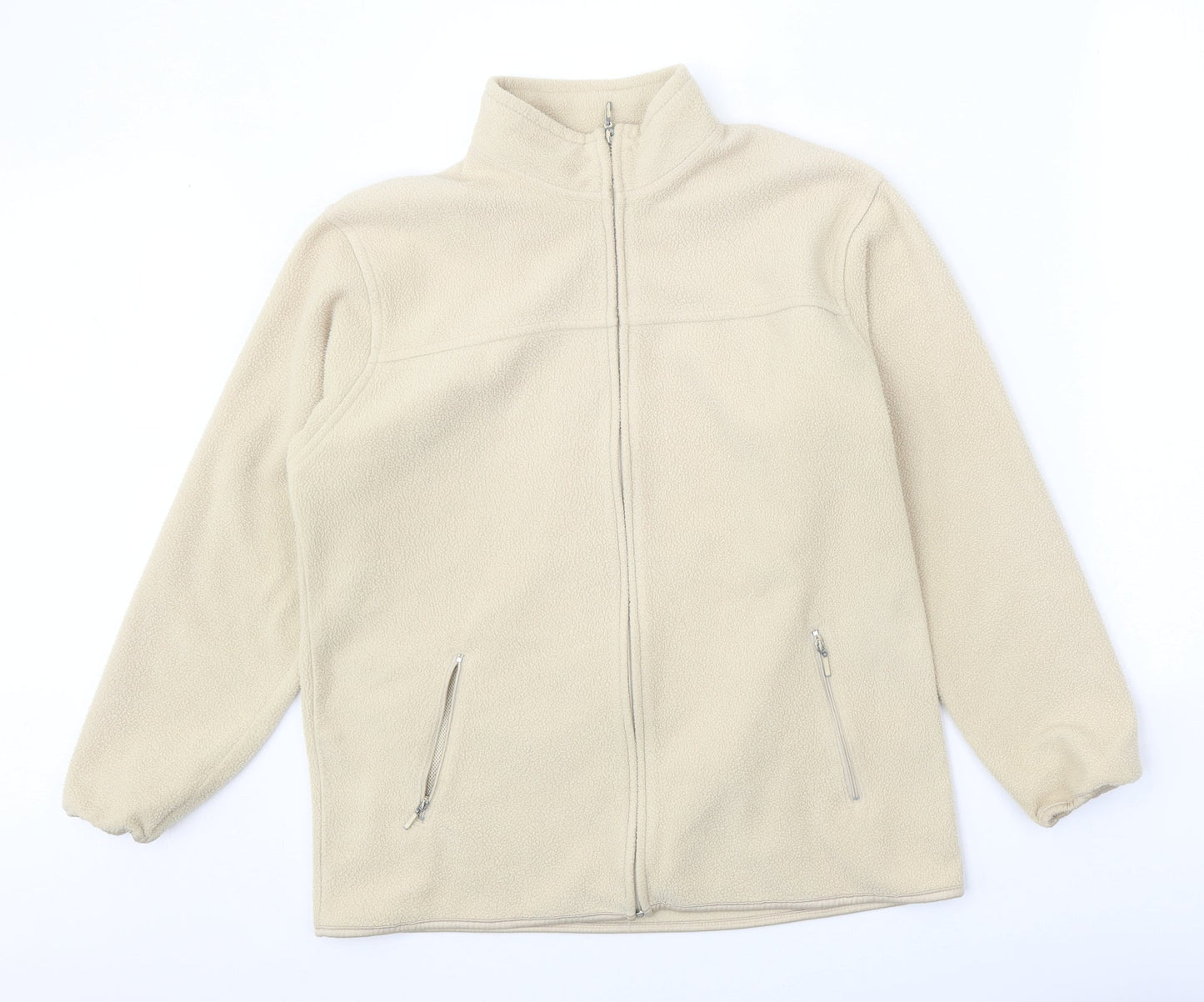 EWM Womens Beige Jacket Size 14 Zip