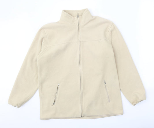 EWM Womens Beige Jacket Size 14 Zip