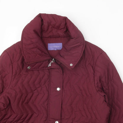 Autonomy Womens Purple Quilted Coat Size 16 Zip