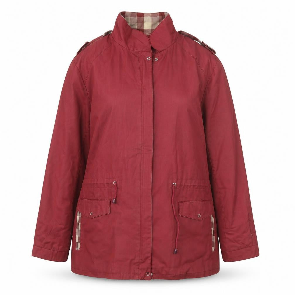 C&A Womens Red Jacket Coat Size 14 Zip