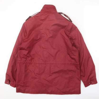 C&A Womens Red Jacket Coat Size 14 Zip
