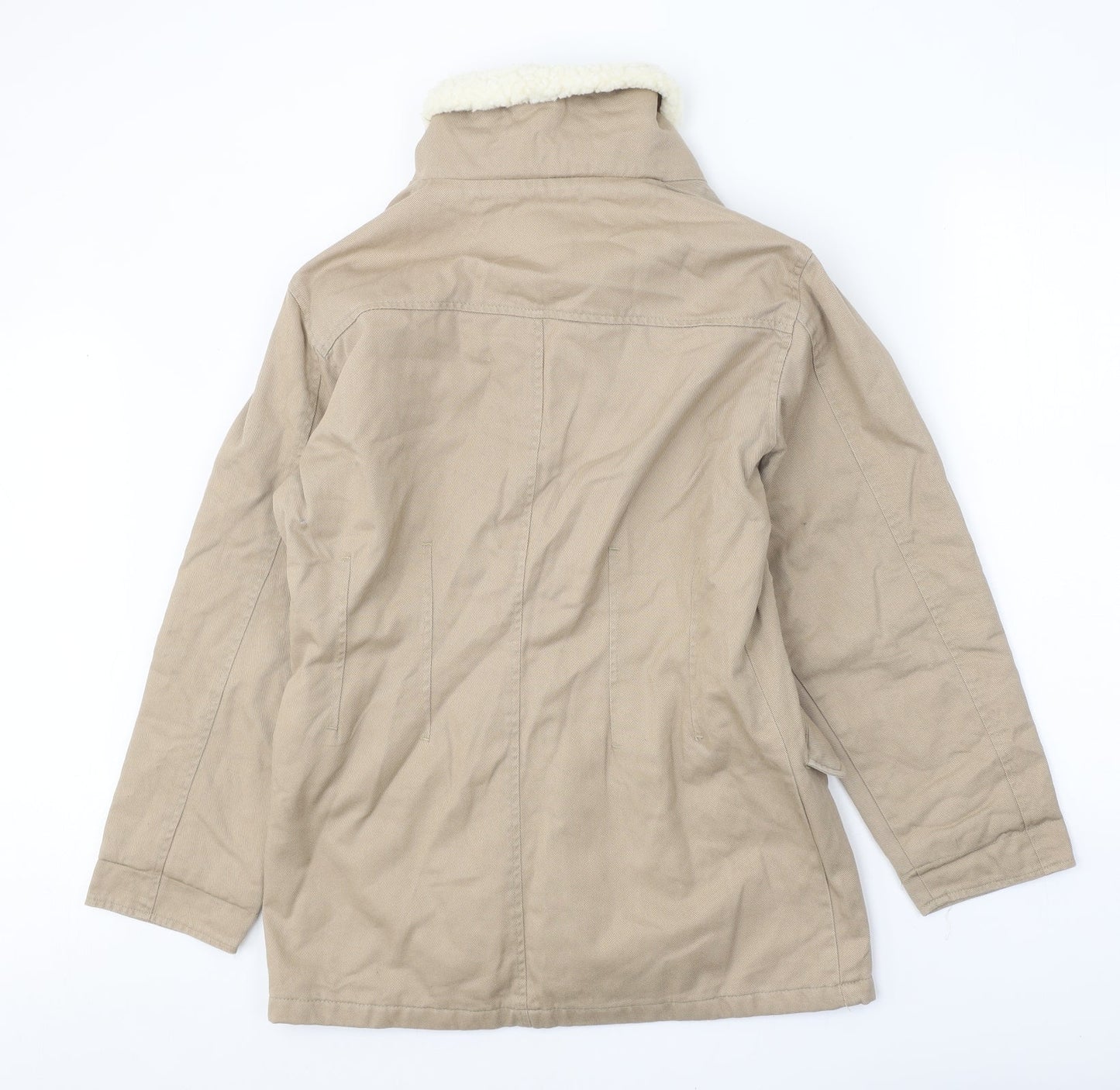 NEXT Womens Beige Jacket Coat Size M Button
