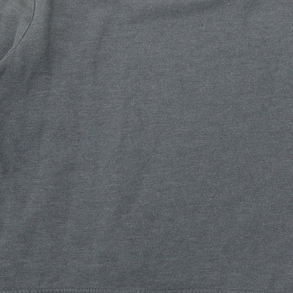 Next Girls Grey Cotton Pullover Sweatshirt Size 12 Years Pullover - Stripe Detail