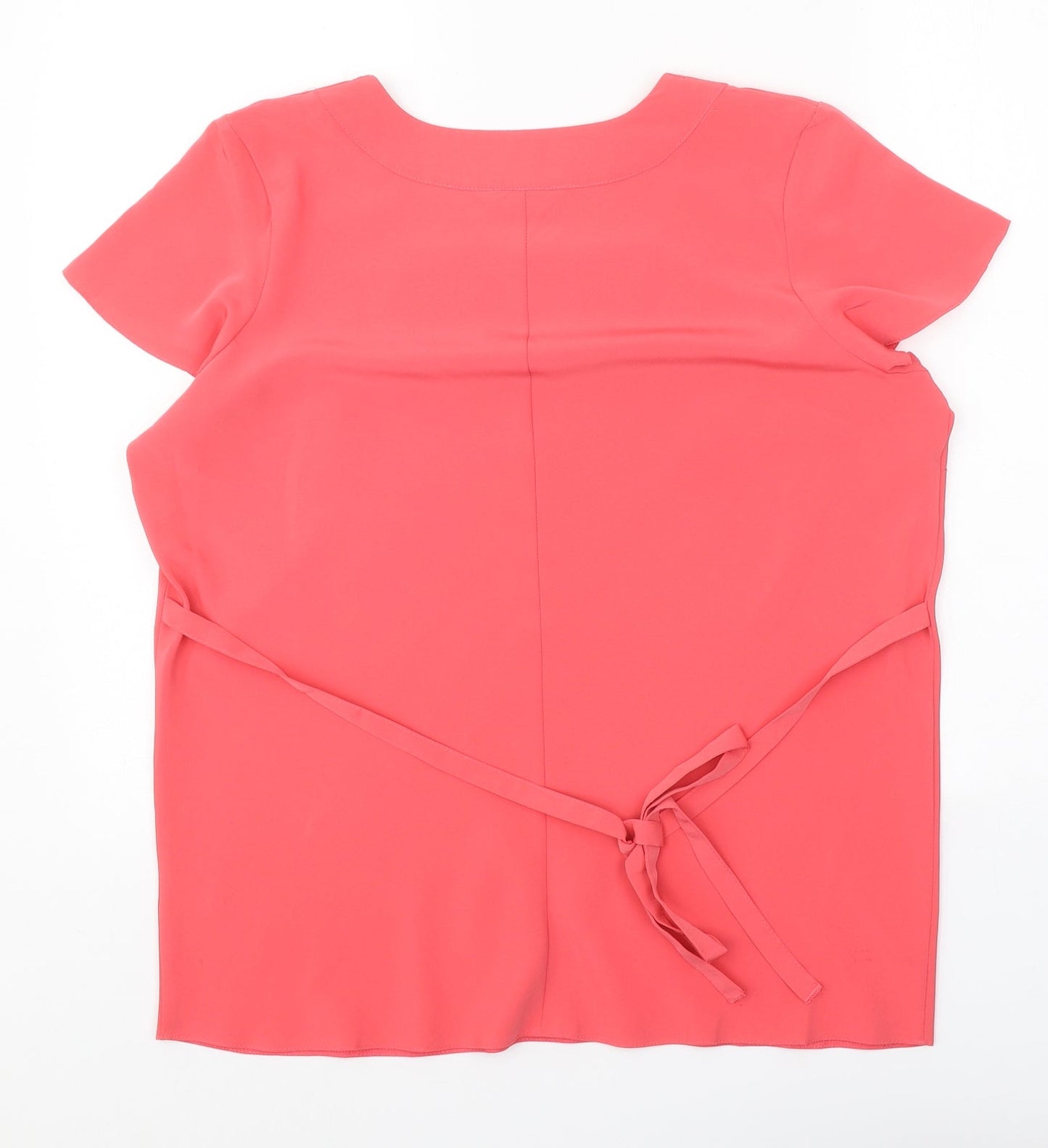 Wardrobe Womens Pink Polyester Basic T-Shirt Size 14 Square Neck