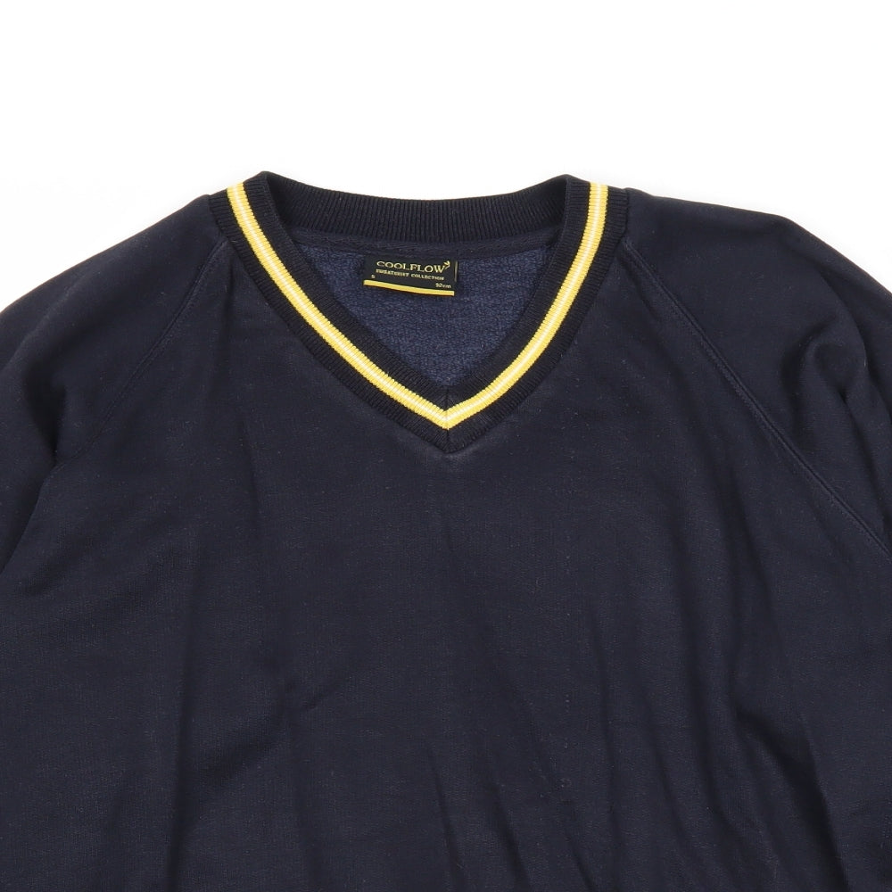 Coolflow Mens Blue Acrylic Pullover Sweatshirt Size S