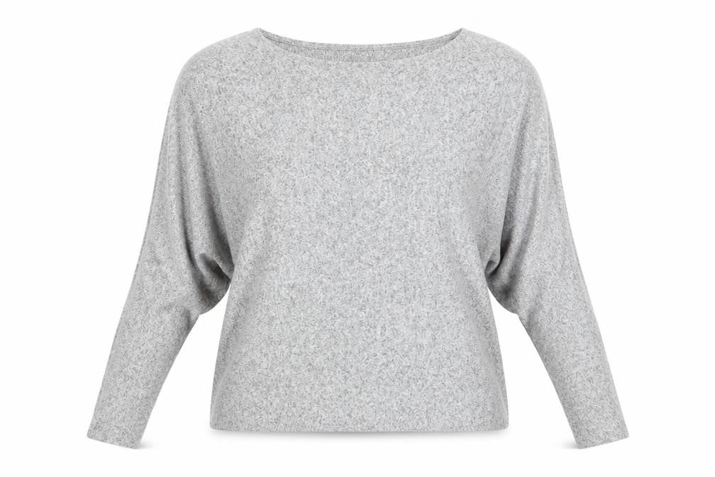 H&M Womens Grey Scoop Neck Viscose Pullover Jumper Size L