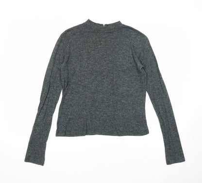 Atmosphere Womens Grey Polyester Basic T-Shirt Size 6 Round Neck
