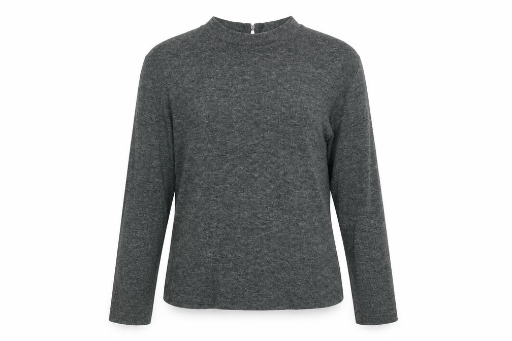 Atmosphere Womens Grey Polyester Basic T-Shirt Size 6 Round Neck