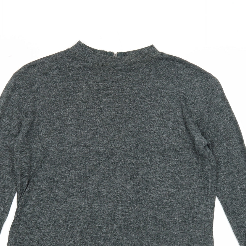 Atmosphere Womens Grey Polyester Basic T-Shirt Size 6 Round Neck