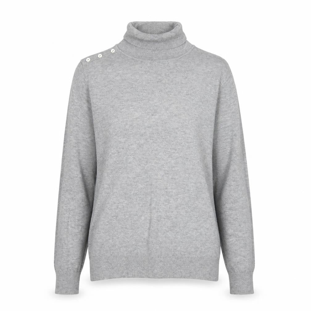 Gerard Womens Grey Roll Neck Viscose Pullover Jumper Size 10