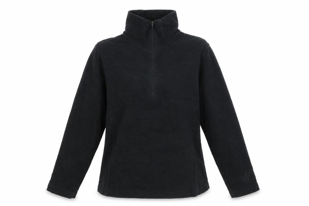 Snow Rock Womens Black Polyester Pullover Sweatshirt Size XS Zip