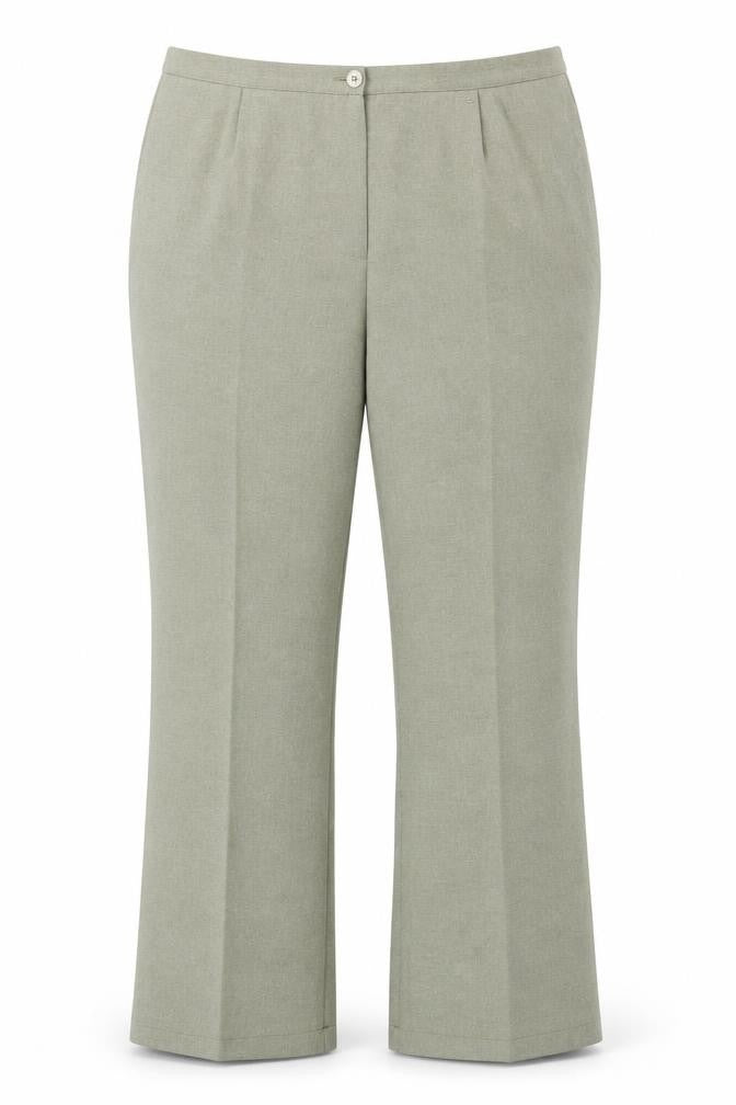 Agenda Womens Green Polyester Trousers Size 18 Regular Zip