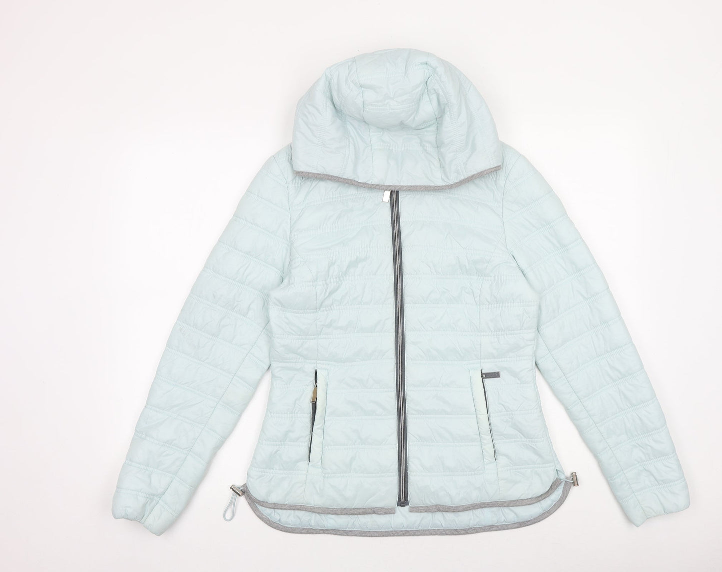Farouche Womens Blue Puffer Jacket Jacket Size 10 Zip