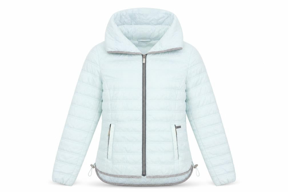 Farouche Womens Blue Puffer Jacket Jacket Size 10 Zip
