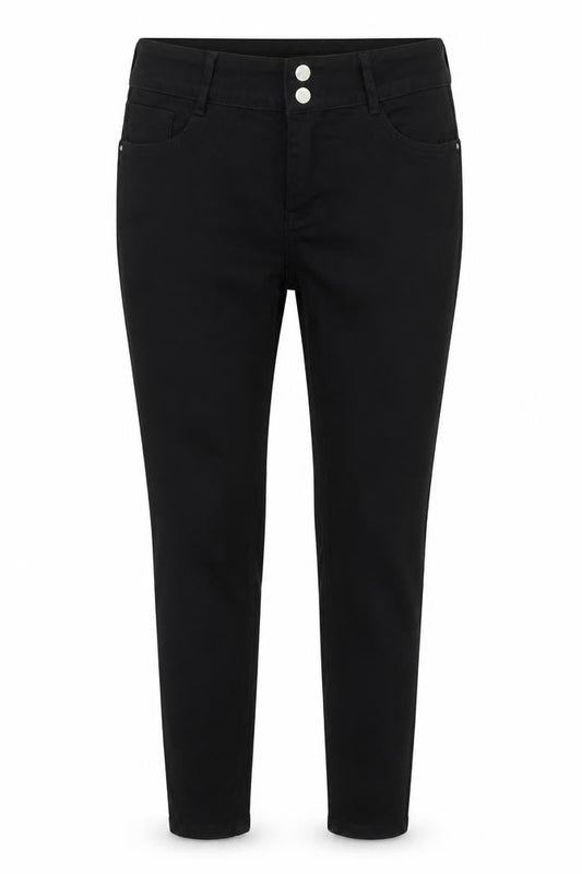 Very Womens Black Cotton Skinny Jeans Size 34 in Regular Button