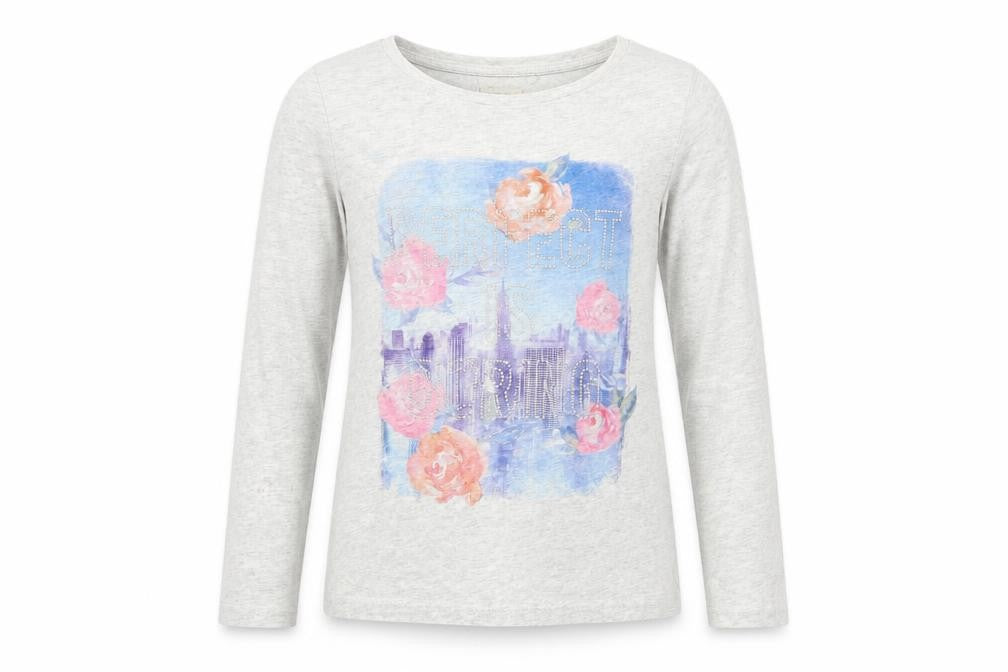 NEXT Girls Grey 100% Cotton Basic Casual Size 8 Years Round Neck Pullover