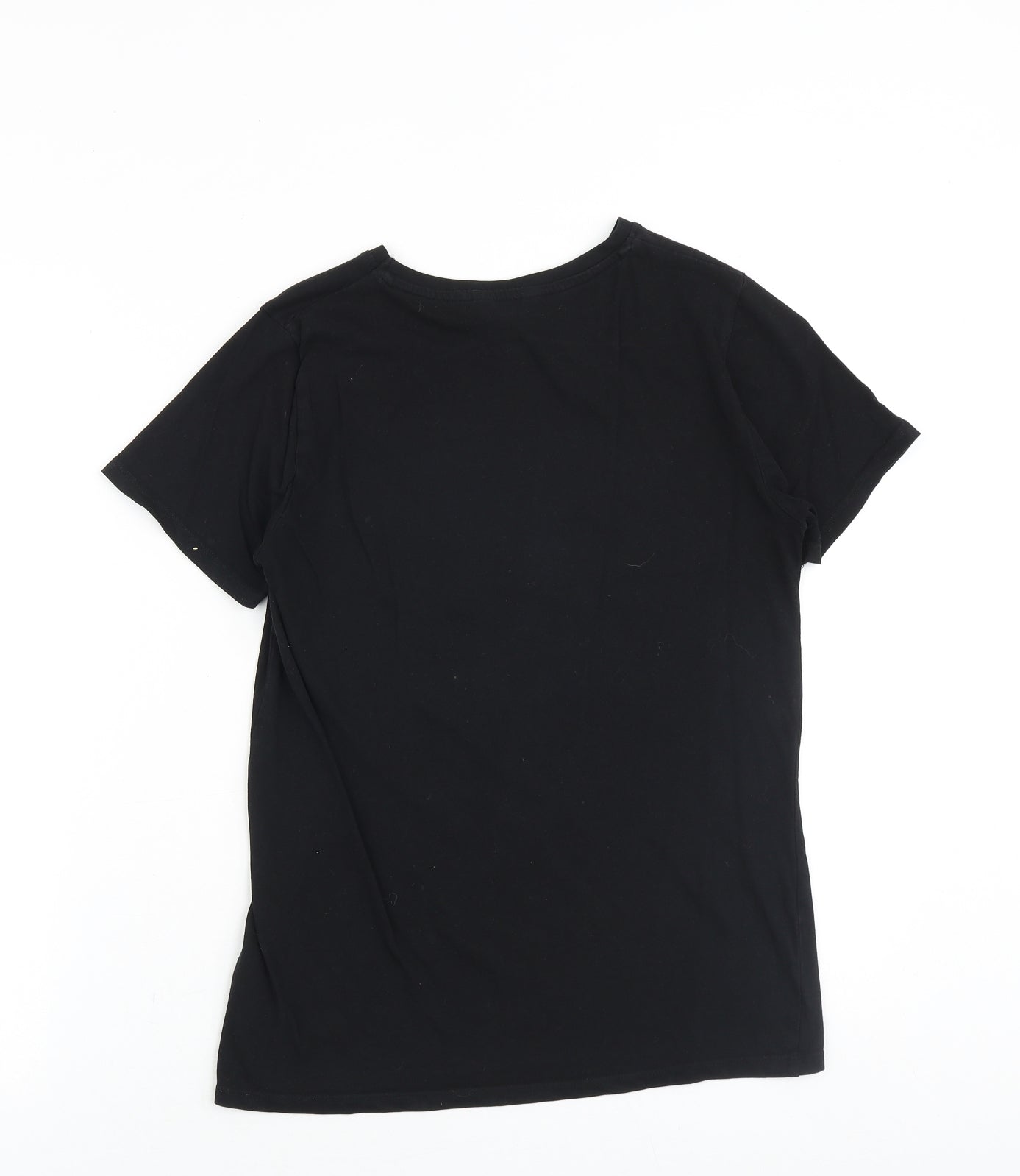 New Look Womens Black 100% Cotton Basic T-Shirt Size 8 Round Neck - South Side Serpents