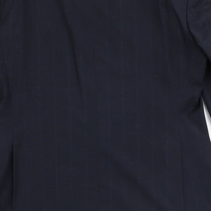 Bernhardt Mens Blue Striped Polyester Jacket Blazer Size 42 Regular