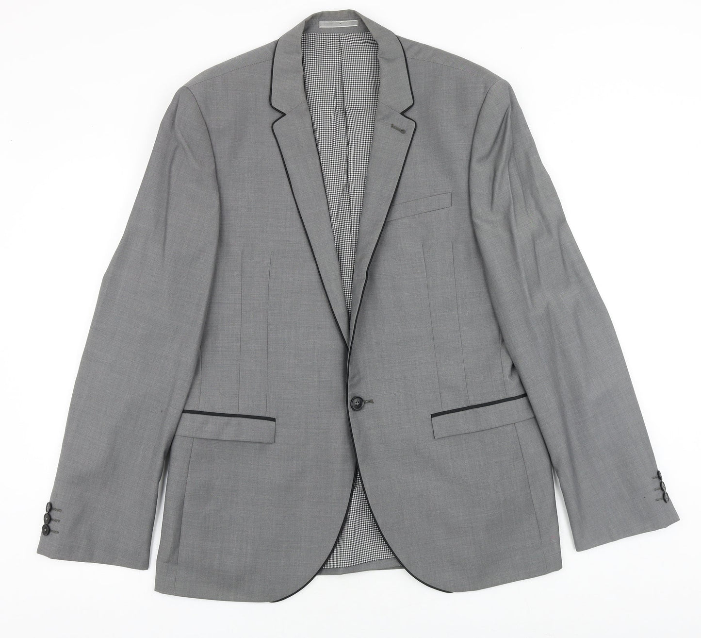 NEXT Mens Grey Wool Jacket Blazer Size 40 Regular