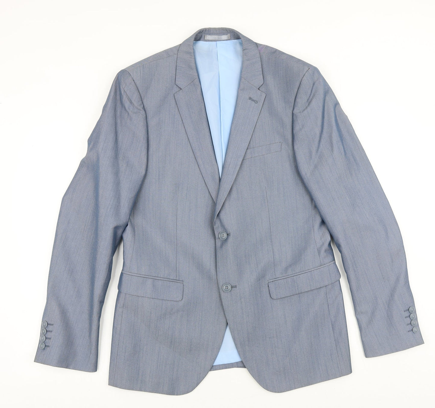 Peter Werth Mens Grey Polyester Jacket Blazer Size 40 Regular
