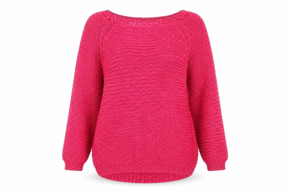 Per Una Womens Pink Boat Neck Acrylic Pullover Jumper Size M
