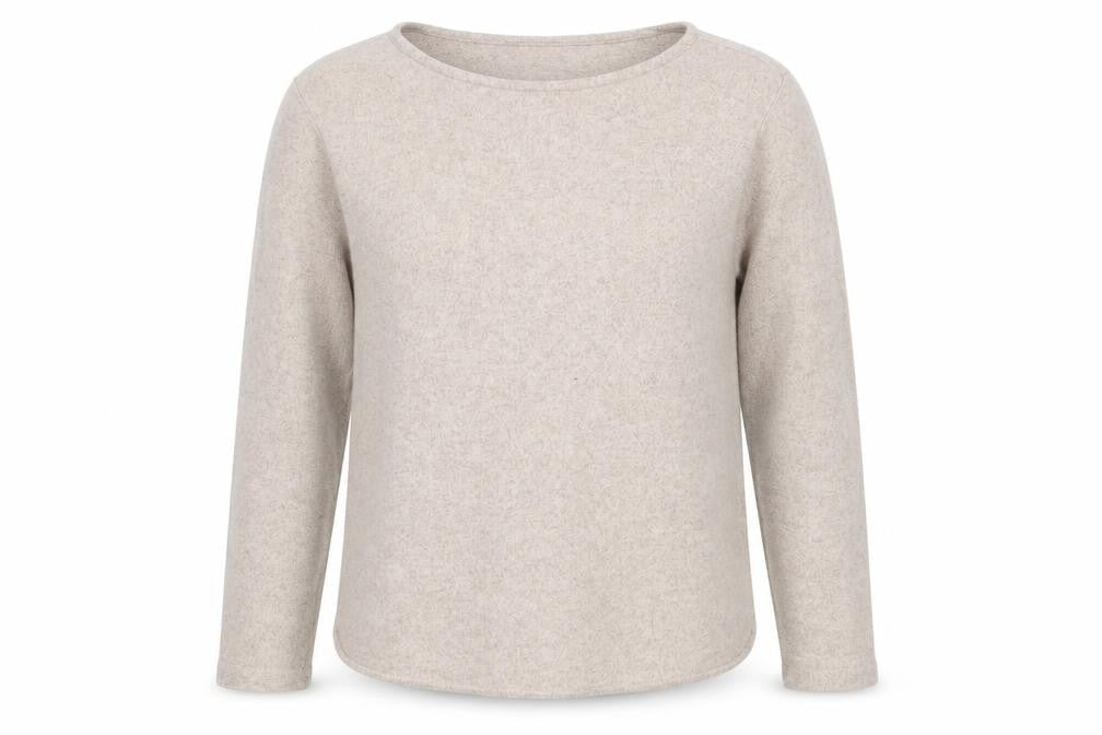 H&M Womens Beige Scoop Neck Viscose Pullover Jumper Size S