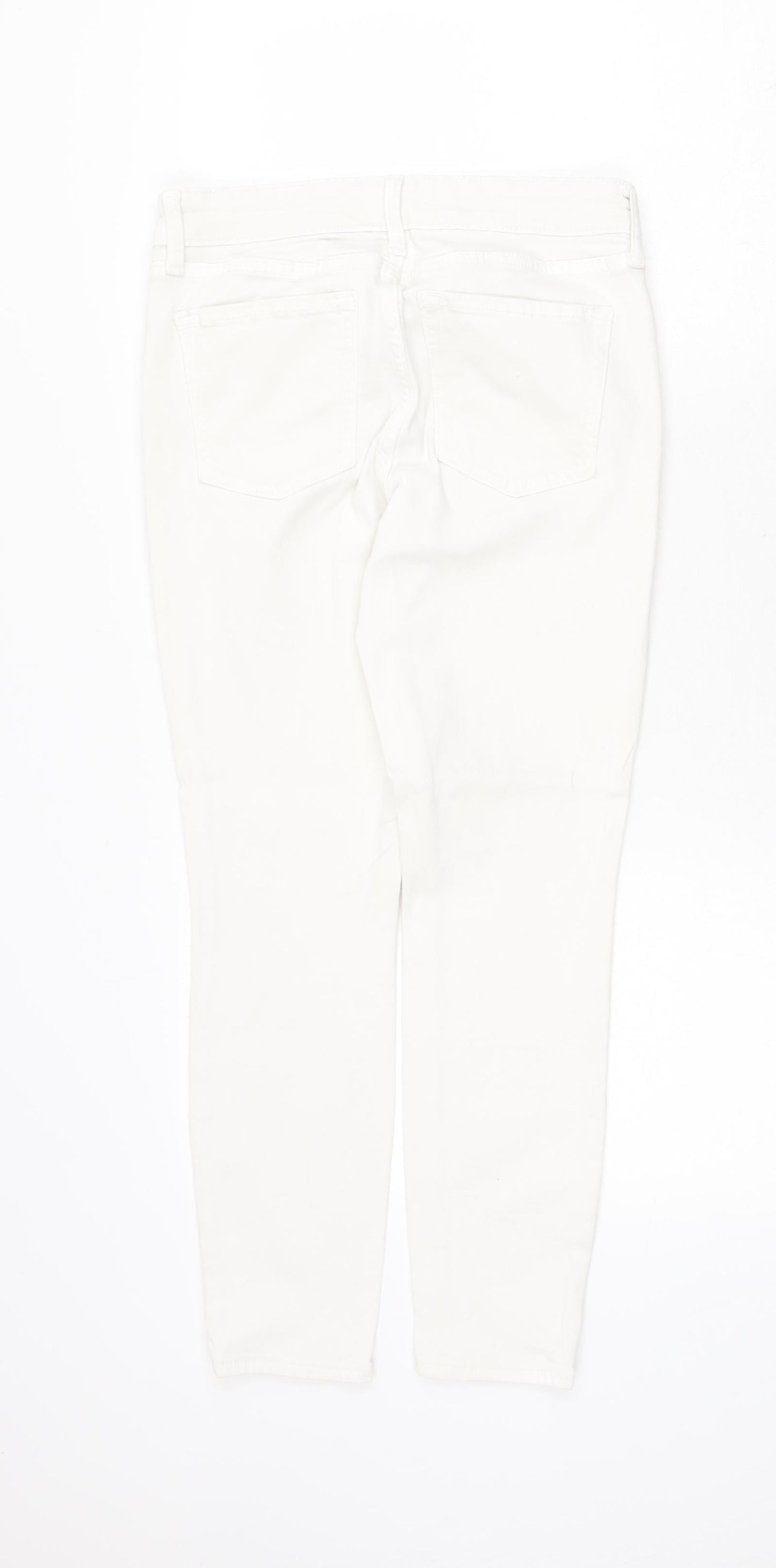 Gap Womens White Cotton Capri Jeans Size 26 in Regular Zip