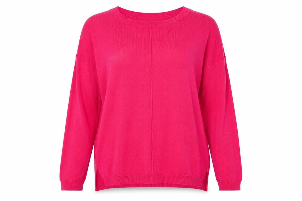 Marks & Spencer Womens Pink Scoop Neck Viscose Pullover Jumper Size M