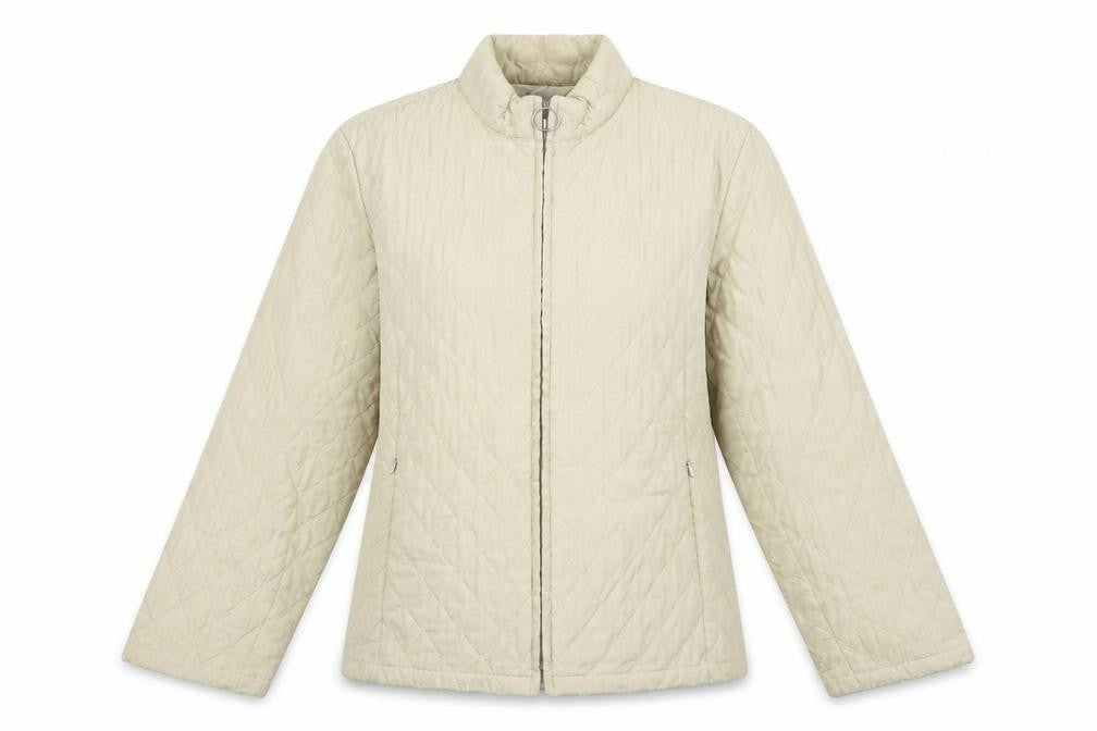 Damart Womens Beige Jacket Size 12 Zip