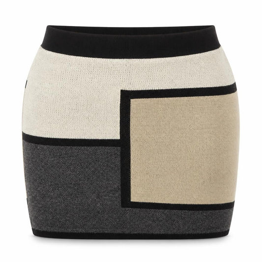 Amazing Grace Womens Beige Acrylic Bandage Skirt Size L