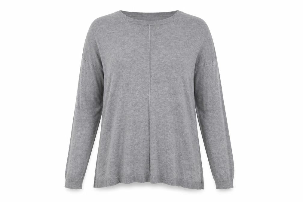 Atmosphere Womens Grey Round Neck Viscose Pullover Jumper Size 8