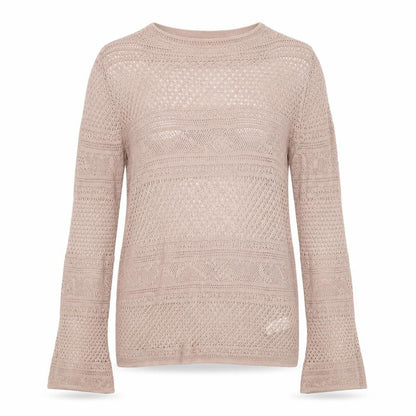 Next Womens Beige Round Neck Viscose Pullover Jumper Size 12