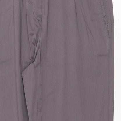 Gerry Weber Womens Grey Polyester Chino Trousers Size 32 in Regular Zip
