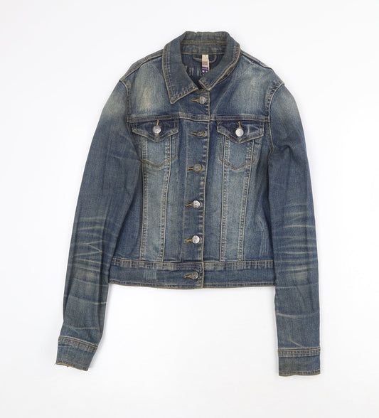 By Henry Holland Womens Blue Jacket Size 8 Button