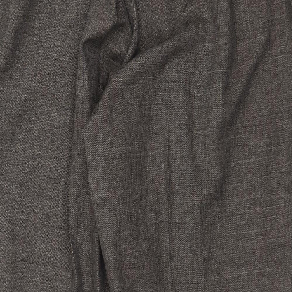 Preworn Womens Brown Cotton Trousers Size 36 in Regular Zip