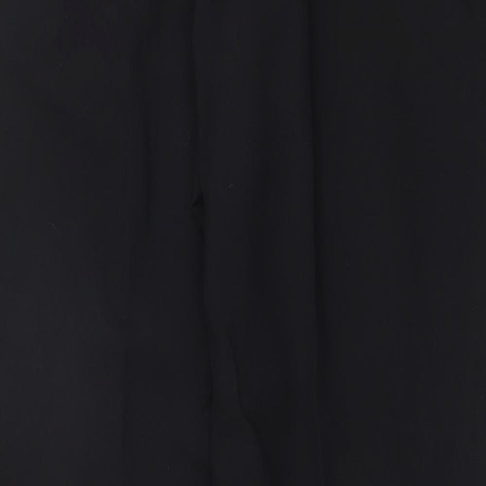 Marks and Spencer Womens Black Polyester Trousers Size 14 Regular Zip