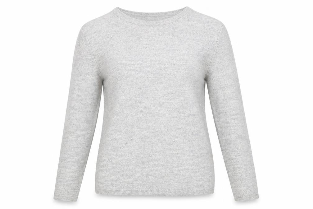 Zara Womens Grey Round Neck Viscose Pullover Jumper Size S