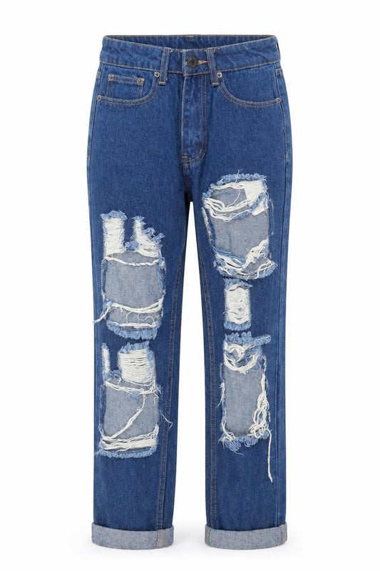 The Rockn Rev Womens Blue Cotton Straight Jeans Size 6 Regular Zip
