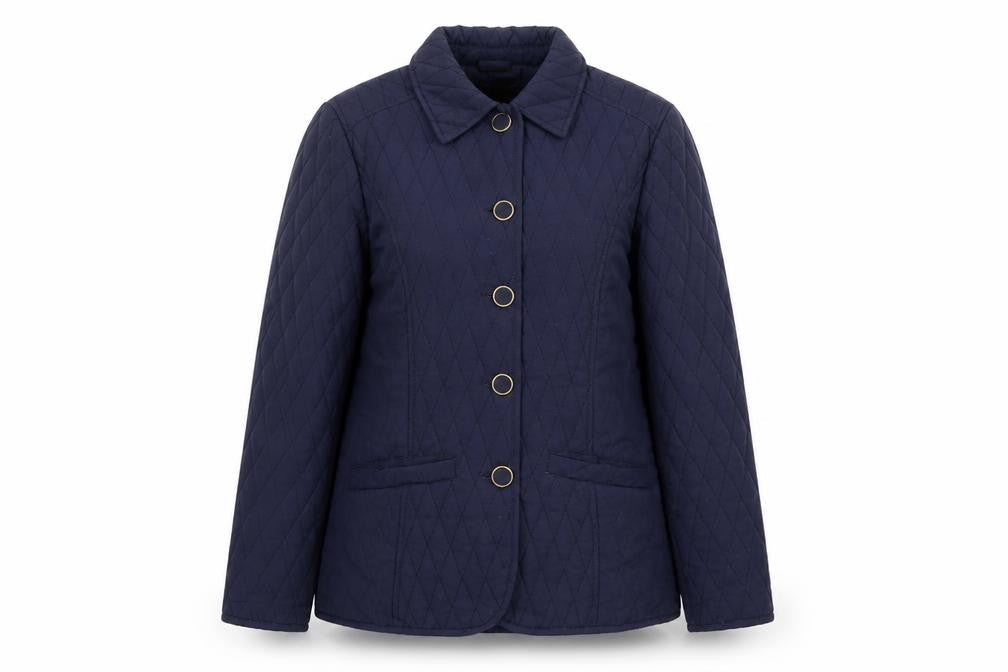 First Avenue Womens Blue Jacket Size 12 Button